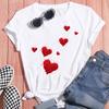 Fashion Women's Tshirts Tops Print Short Sleeve White Ropa Mujer Trend T-Shirt Summer O-Neck Oversized Top Popular Tshirts Tee
