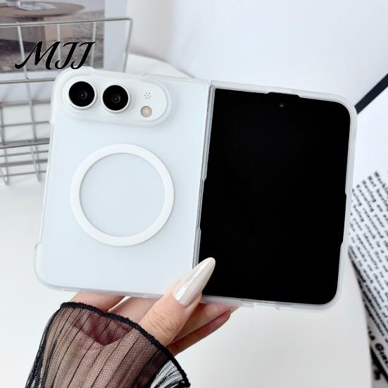Ультратонкий складной чехол, магнитный, прозрачный, для IPhone Duo 2026, противожелтеющий, из поликарбоната, материал с защитой от окисления, с точными вырезами, ультратонкий