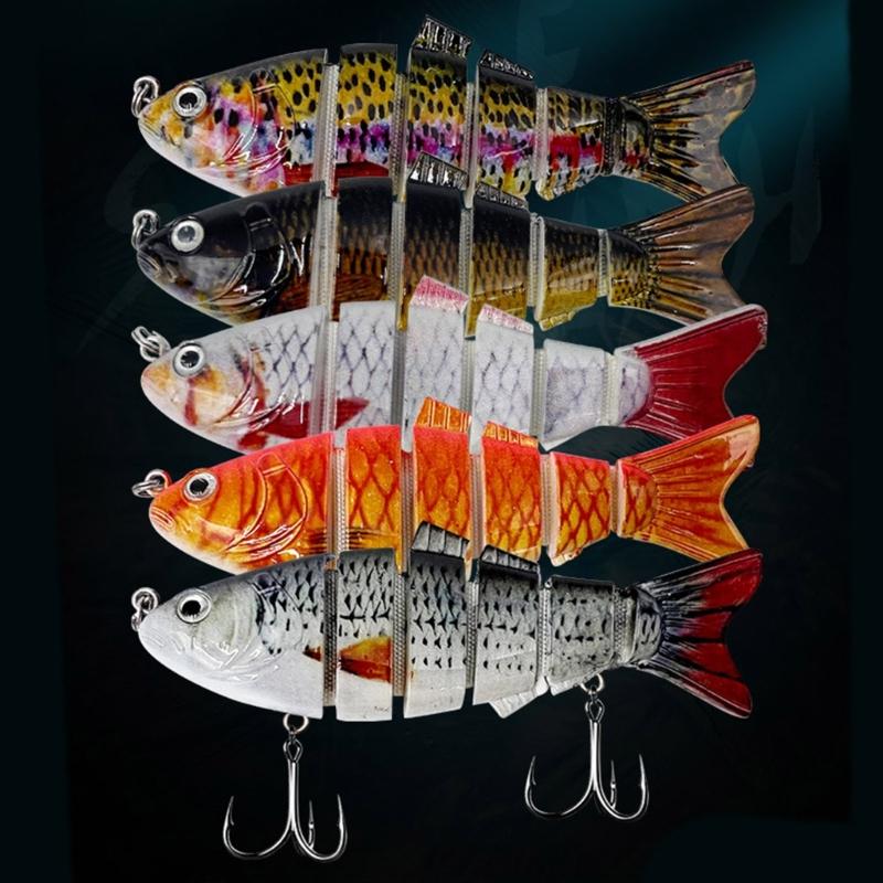 5 Pcs Multi Jointed Swimbait Fishing Lures Sea Fishing Tackle Roachs Lures