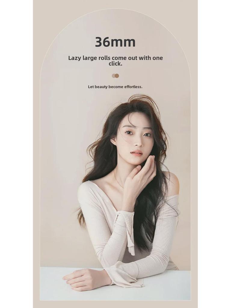 36mm Korean Style Automatic Curling Iron - Gentle On Hair, Negative Ion Technology for Big Waves.