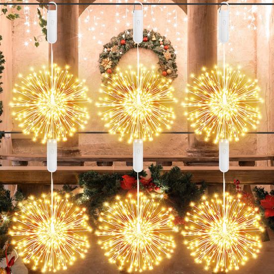 Светодиодные гирлянды с пультом дистанционного управления, диммируемые, несколько режимов освещения, перезаряжаемые