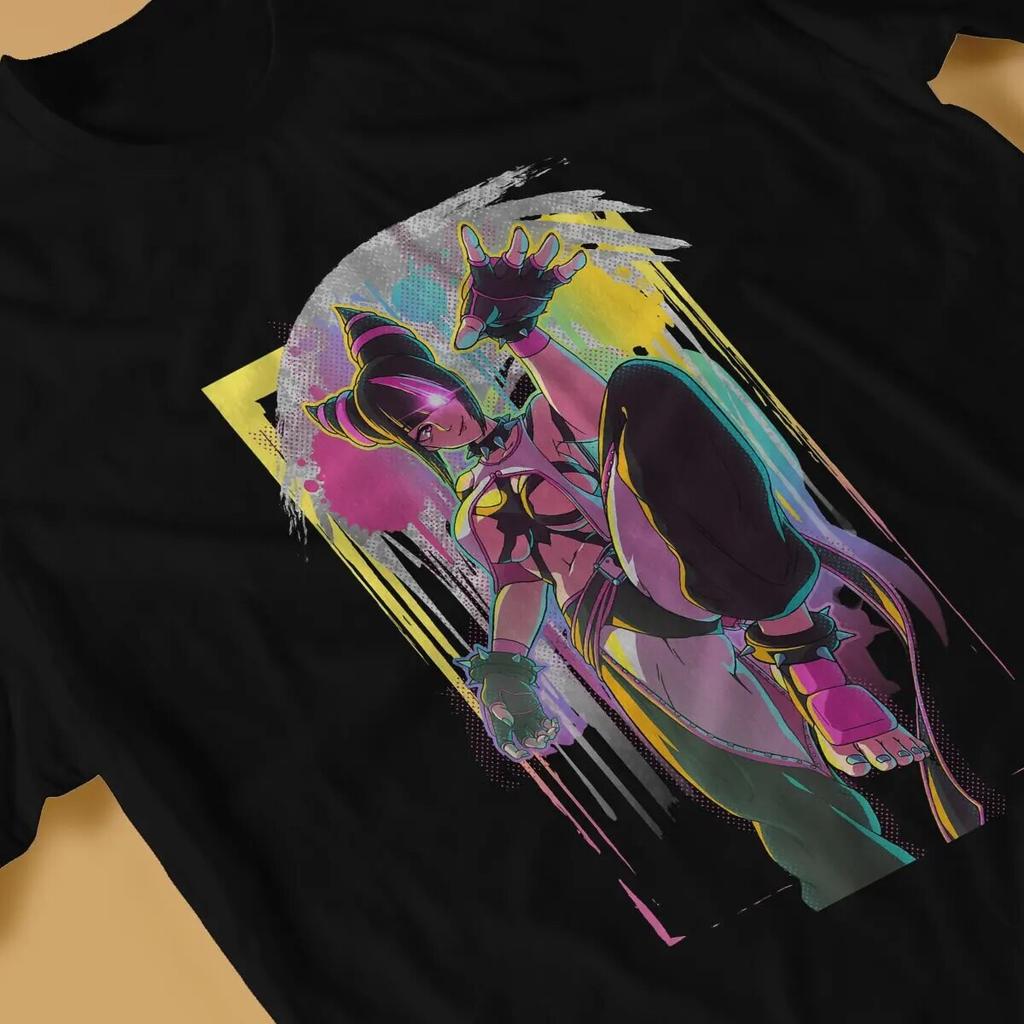 Футболки унисекс Juri Street Fighter, одежда из 100% хлопка, новинка, футболка с короткими рукавами и круглым вырезом, футболки с графическим принтом