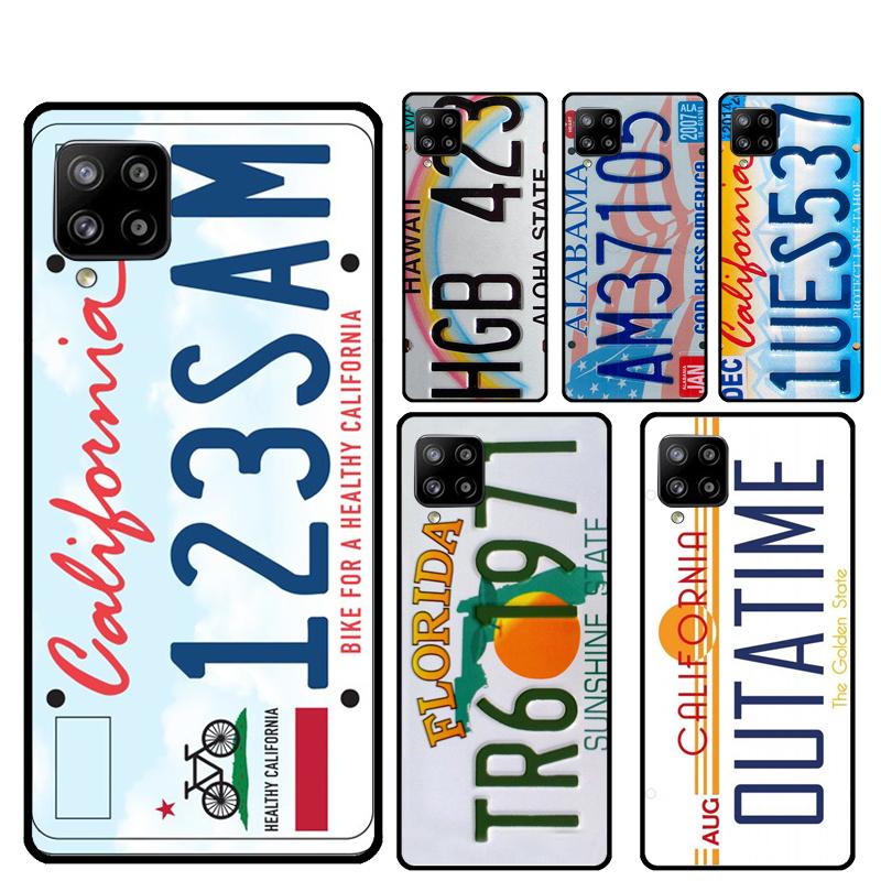 USA LICENSE NUMBER PLATES For Samsung Galaxy A05 A06 A16 A26 A54 A34 A14 A22 A32 A52 A55 A35 A15 A53 A13 A36 A56 Case