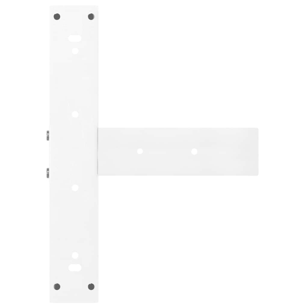 Vidaxl Nogi Do Stołu Barowego, 2 Szt., Białe, 50X35X(90-91) Cm, Stal
