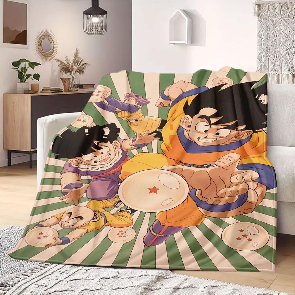 DragonBall anime Flannel Blanket Warm,Comfortable,Suitable for Bedrooms,Sofas,Beds,Chairs,Picnics,Travel