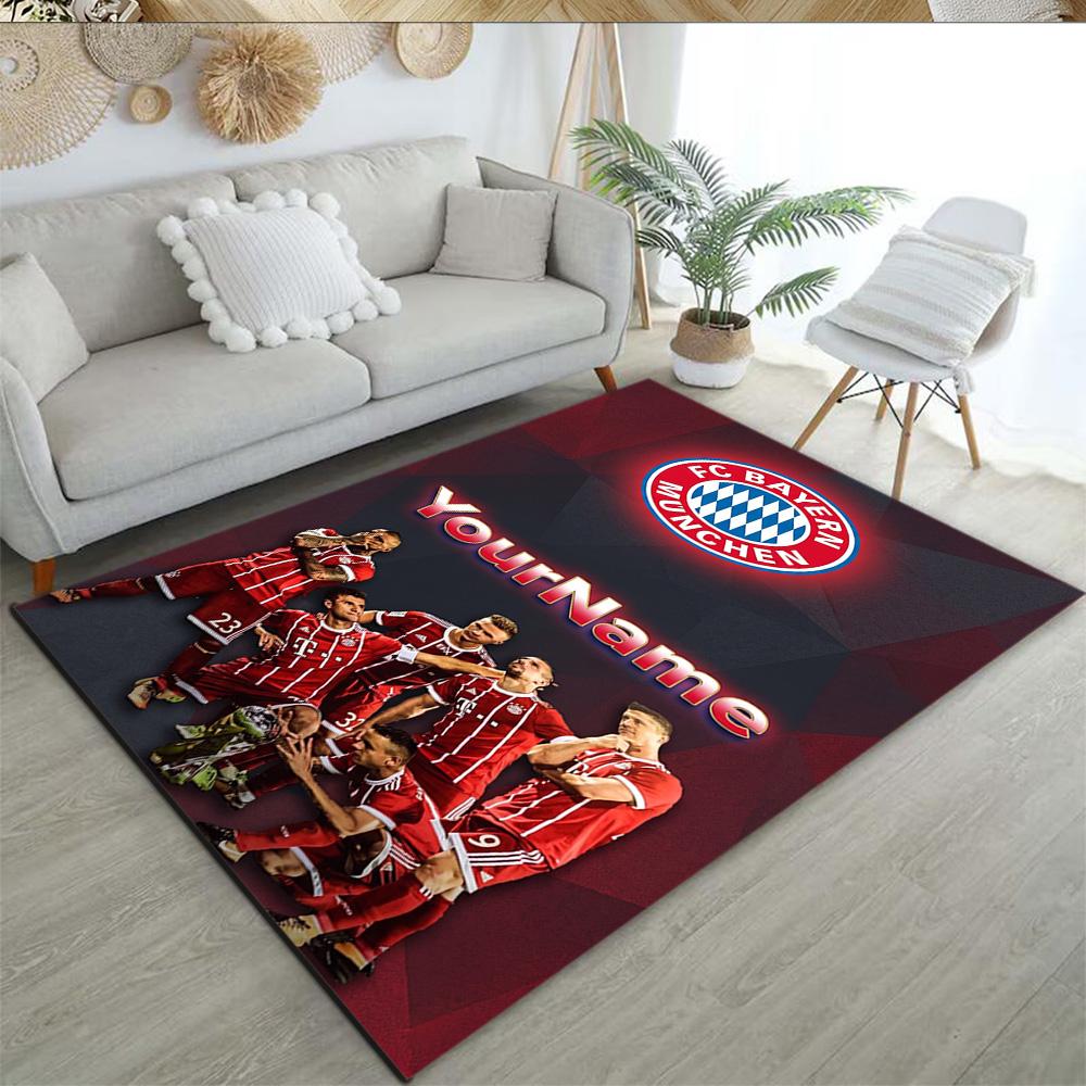 Bayern Munich Personalized Text Carpet Suitable for Outdoor Playrooms Entryway Dining Room Anti-slip Rug Decorate Offices