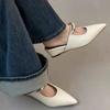 Fashion Baotou Slope Slippers Spring New Pointed Head Shallow Mouth Metal Buckle Soft Sole Anti-slip Wear-resistant Sandals