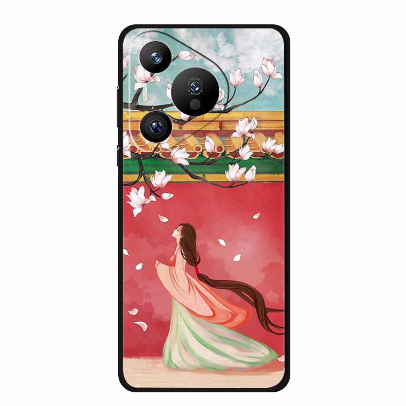 Чехол для телефона Huawei Pura 70 Pro с рельефной текстурой в стиле ретро - Мягкий цветной стиль