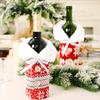 1 шт. Набор для красного вина, рождественская снежинка, лось, столовые принадлежности, вязаное украшение