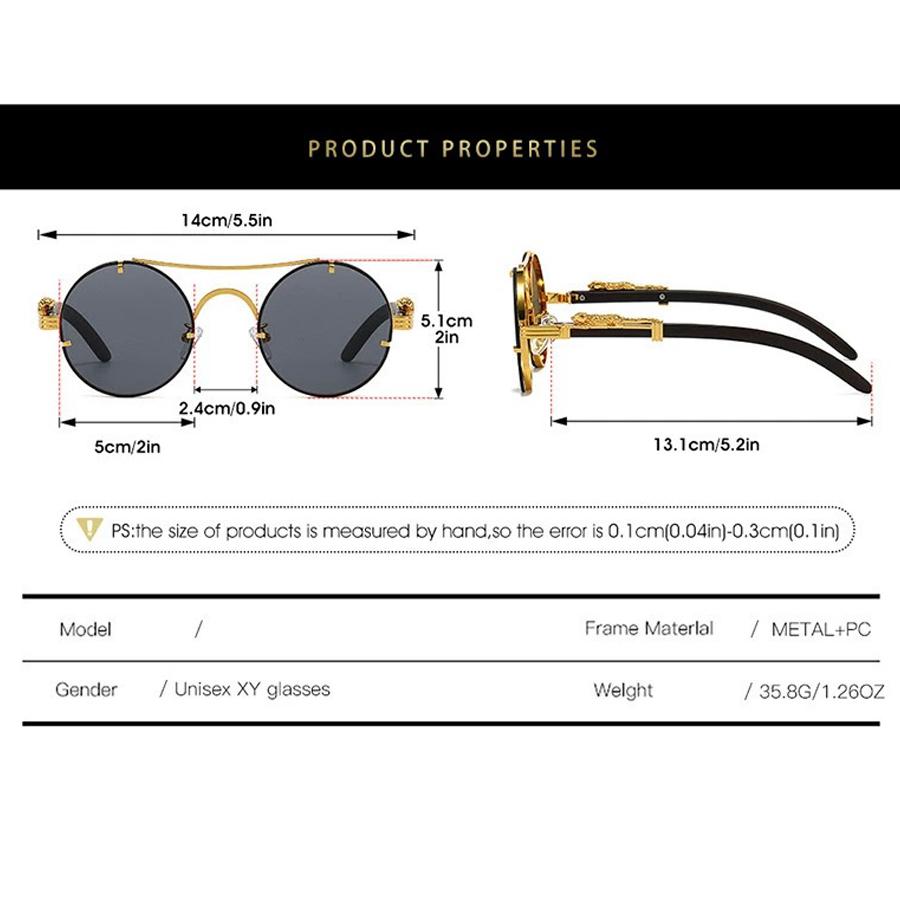 Ретро Стимпанк круглые Модные очки PC линзы Доступны в нескольких цветах для мужчин и женщин Вечеринка Отпуск Путешествие Фото