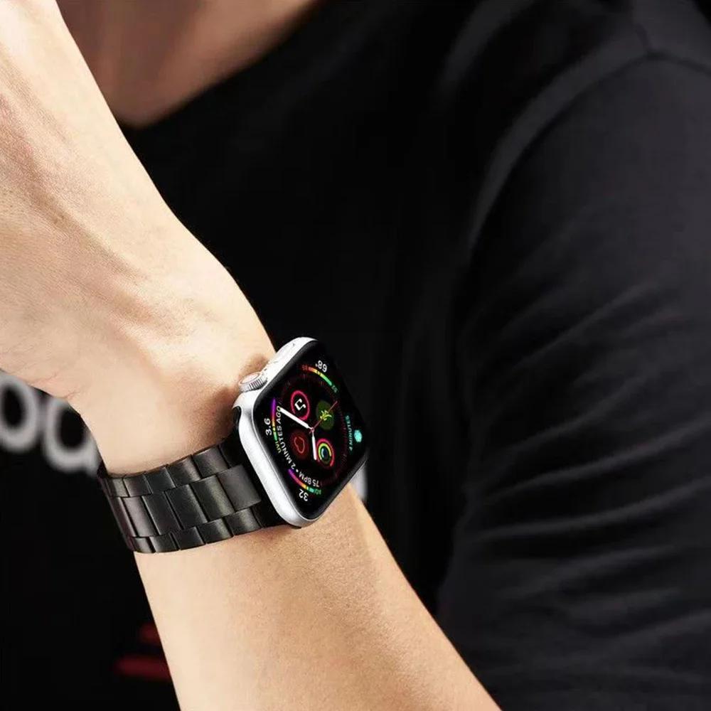 Металлический ремешок для Apple Watch Band 46мм 42мм 44мм 40мм 45мм 41мм Браслет из нержавеющей стали iWatch Серия 10 9 8 7 6 SE2 Ultra 49мм