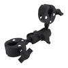 Double Clamp Mount Bracket with 360 Degree Ballhead Articulating Arm Umbrella Holder Camera Clamp Pole Clamp for