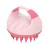 Hair Massager Soft Silicone Waterproof Manual Hair Massage Scalp Cleaning Anti Dandruff Shampoo Brush Pink