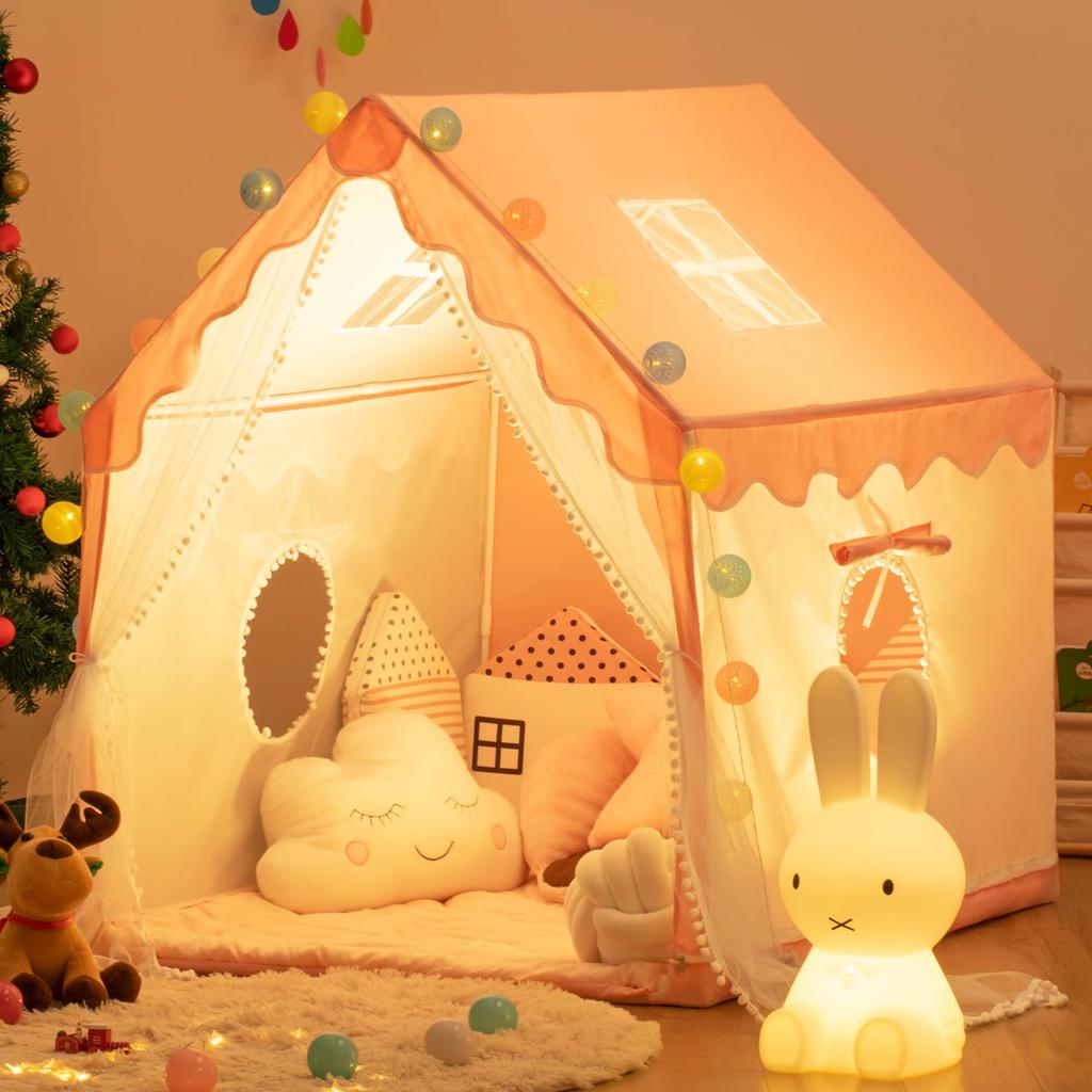 Детская игровая палатка Детская палатка для дома Принцесса Девушка Замок Игровой домик Семейный домик Звездный игрушечный домик для улицы Подарок на день рождения Рождество