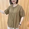 Fashionable Shirt for Women In Summer Casual Versatile Middle-aged Loose Slimming Belly Covering Top for Women Shirts