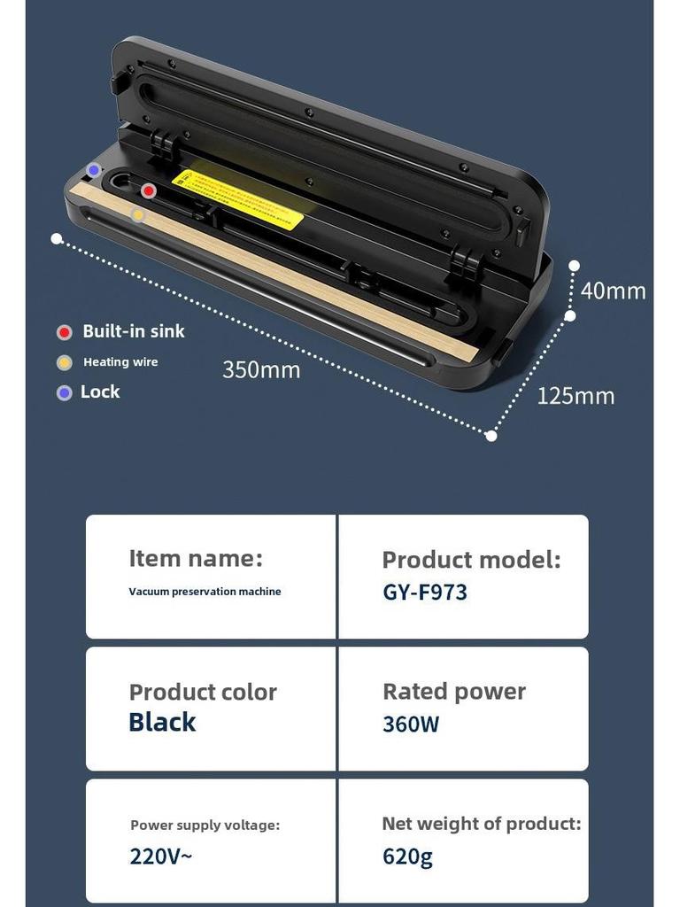 Многофункциональный портативный вакуумный упаковщик: Автоматическая машина для упаковки и сохранения сухого/влажного корма
