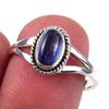 Натуральный кианит, драгоценный камень, ручная работа, кольцо из стерлингового серебра 925 пробы, размер 8 H1g93