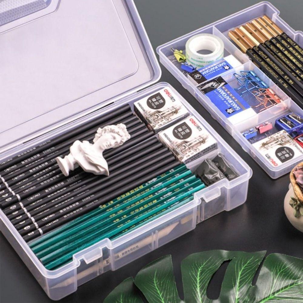 Waterproof Pen Pencil Box Storage Box Pencil Organizer Simple Pencil Case Box  School Office