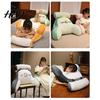 Pillow Cushion Bed Rest Reading with Arm Support Cartoon Sit Up Print Detachable Backrest Sofa Couch Washable