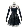 Anime Comic DEATH NOTE Cosplay Misa Amane Imitation Leather Sexy Dress Neck Jewelry Stockings Uniform Outfit Halloween Wig New