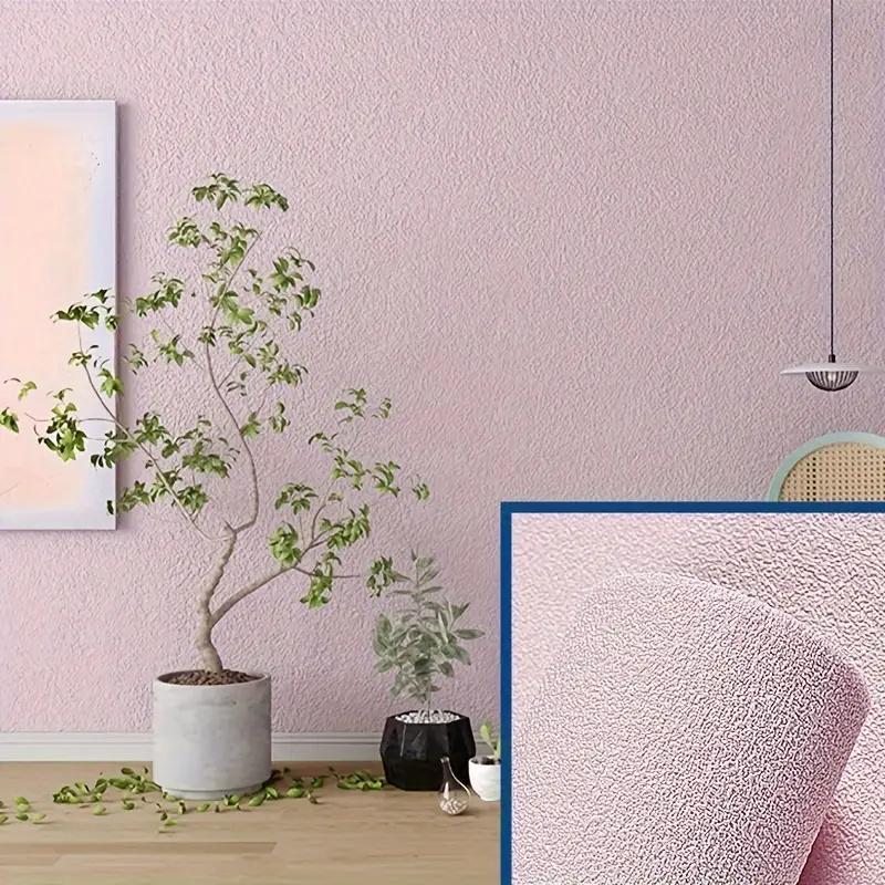 50cmX2.8/10m Linen 3D Foam Wallpaper Self-adhesive PVC Solid Color Thickened Waterproof Background Wall Renovation Wall Stickers