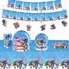 Christmas Cartoon Themed Birthday Party Supplies Disposable Tablecloth Paper Plate Tableware Arrangement