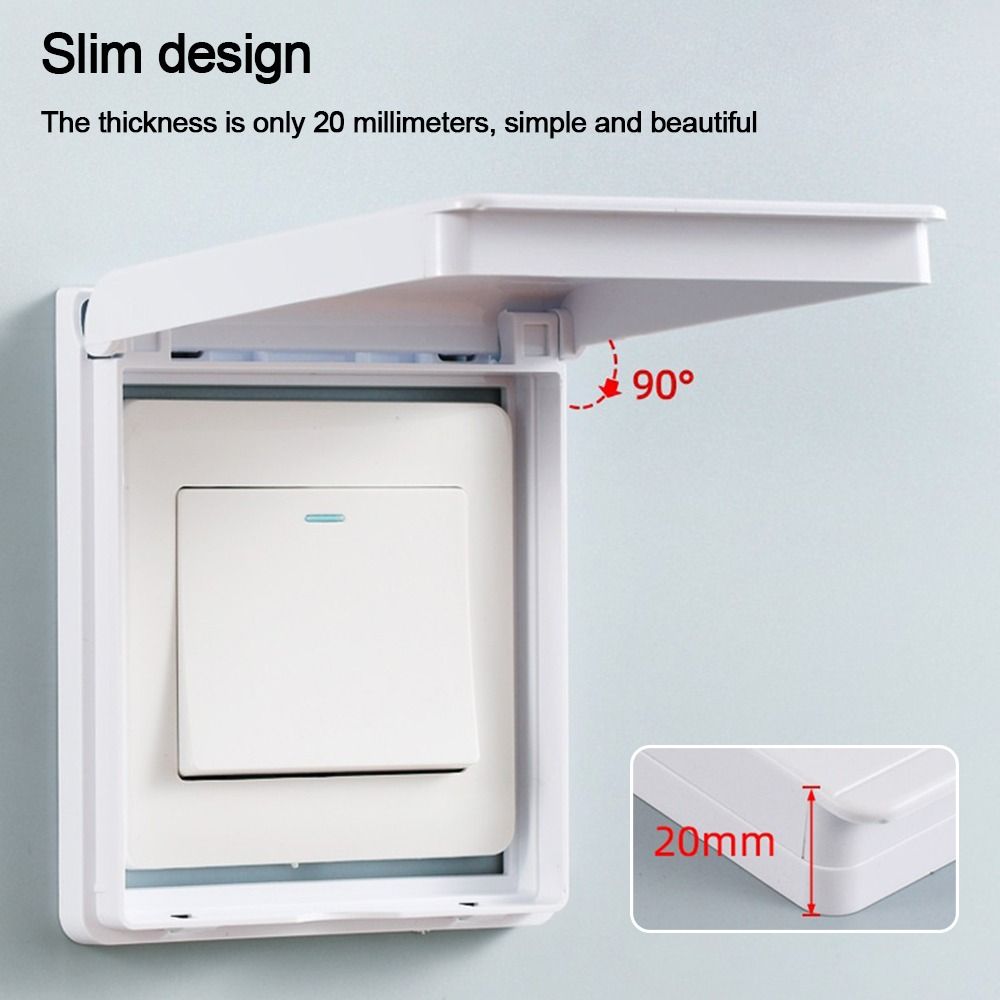Self-Adhesive Socket Waterproof Box Wall-mounted Electric Plug Cover Splash-Proof Box Bathroom