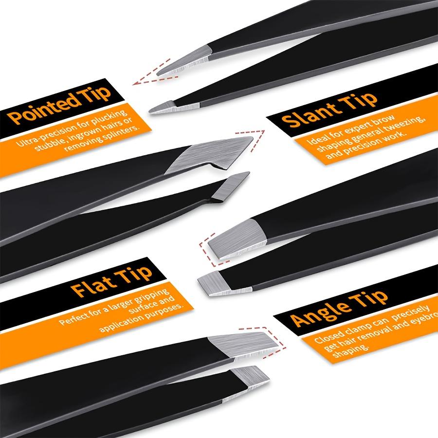 Women's facial hair tweezers 7-pack eyebrow tweezers set endogenous hair tweezers set eyebrow brush