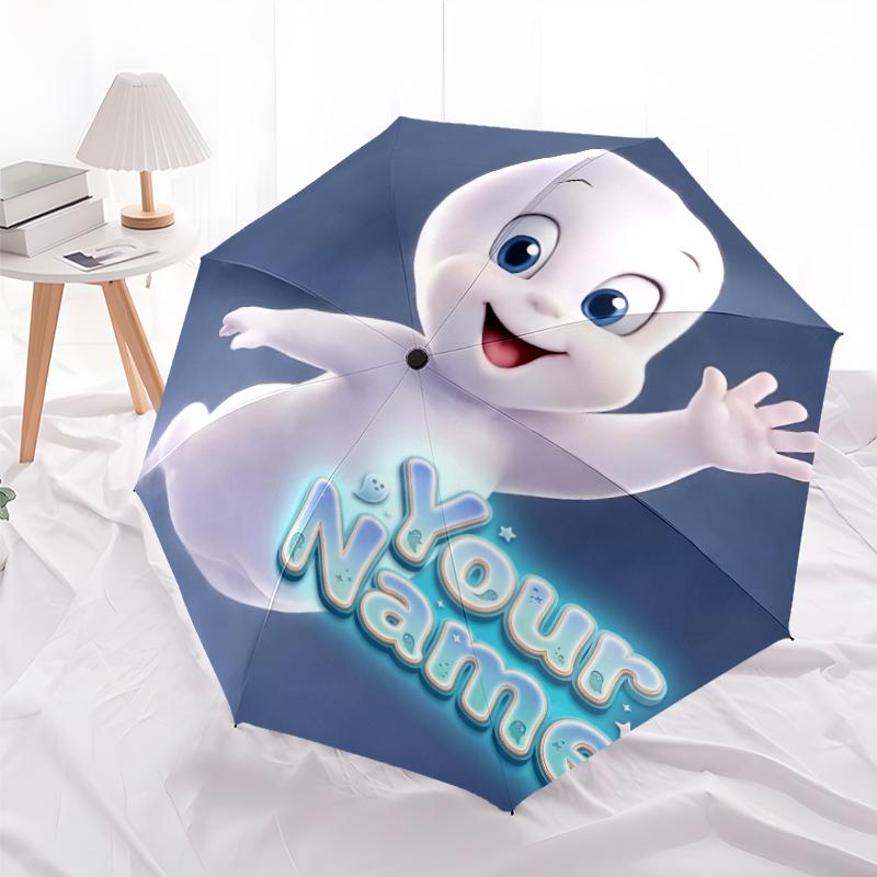 Personalized Name Casper Print Umbrella, UV Shielding. It Has Eight Sturdy Ribs for Outdoor Use And Perfect As a Holiday Gift