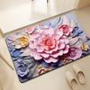 Diatom Printing Bathroom Thickening Mat Bath Non-slip Carpets In Wash Basin Bathtub Side Floor Rug Shower Room Doormat Memory Foam 3D Pad