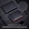 Кошелек из углеродного волокна и кожи с RFID-защитой: Многослотовый, Зажим для денег, Кошелек для монет, Защита от кражи, Мужской держатель для карт.
