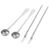 1/4pcs 8.7 Inch Pickle Fork Silver Long Handle Pickle Forks Set Dishwasher Safe Olive Spoon  Kitchen