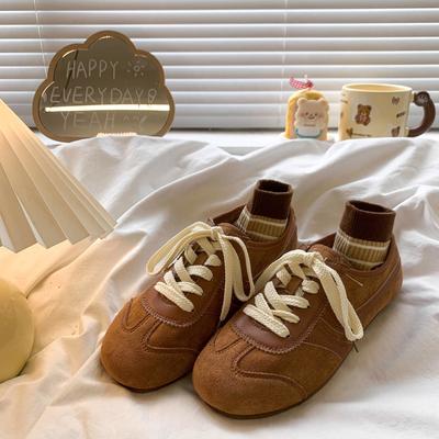 Ретро немецкие тренировочные кроссовки женские 2025 новые весенне-осенние на плоской подошве повседневные спортивные кеды универсальные кроссовки Форреста Гампа