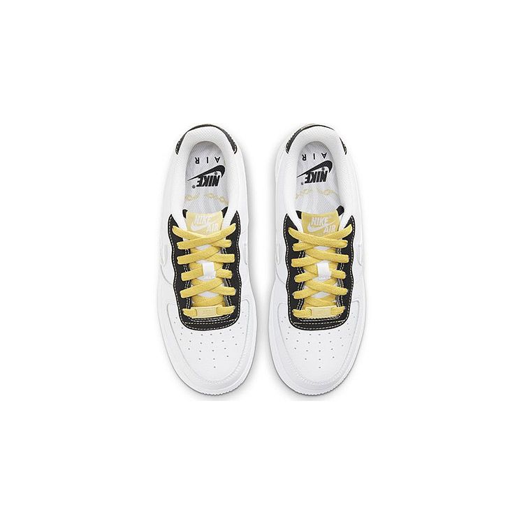 Nike Air Force 1 07 LV8 GS Gold Links Zebra Print Kids Sneakers White Saturn-Gold Black DH5480-100