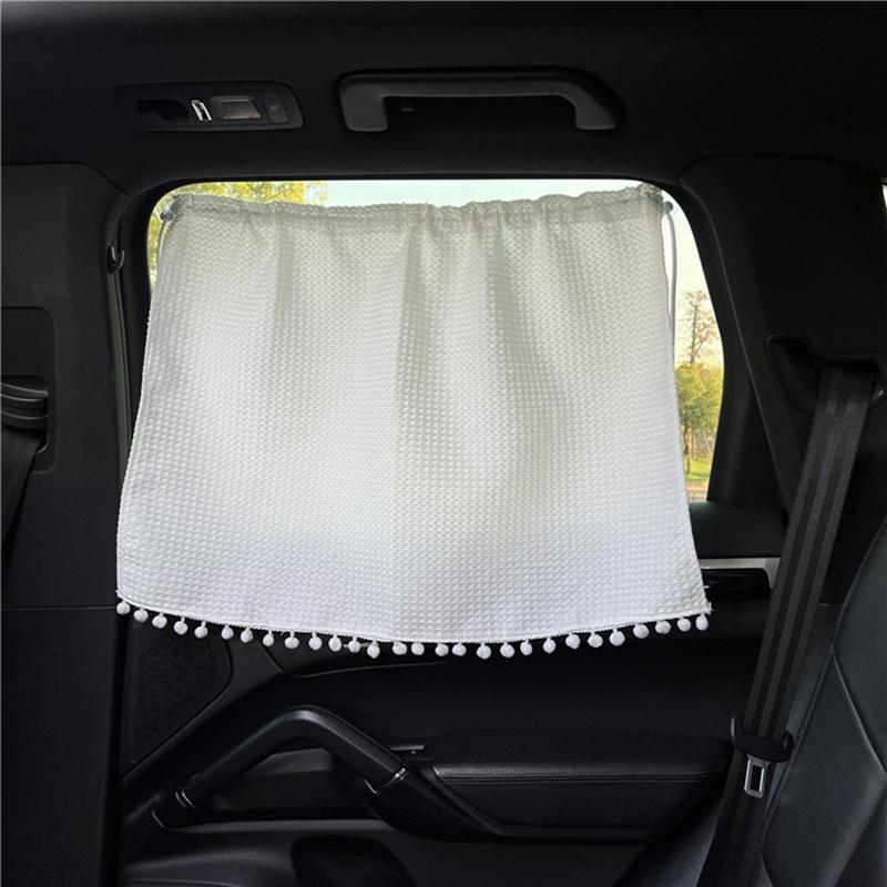 Universal Suction Cup Curtain Flower Car Window Sunshade Cover Cartoon Side Window Sunshade Uv Protection For Kid Baby Children