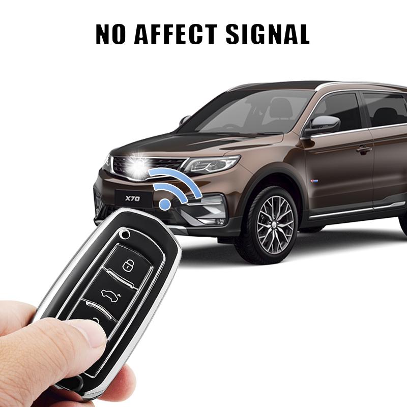 3 Кнопки ТПУ Чехол-Крышка Оболочка для Автомобильного Складного Ключа Geely Atlas Boyue NL3 EX7 SUV GT GC9 Emgrand X7 Borui Авто Держатель Аксессуары