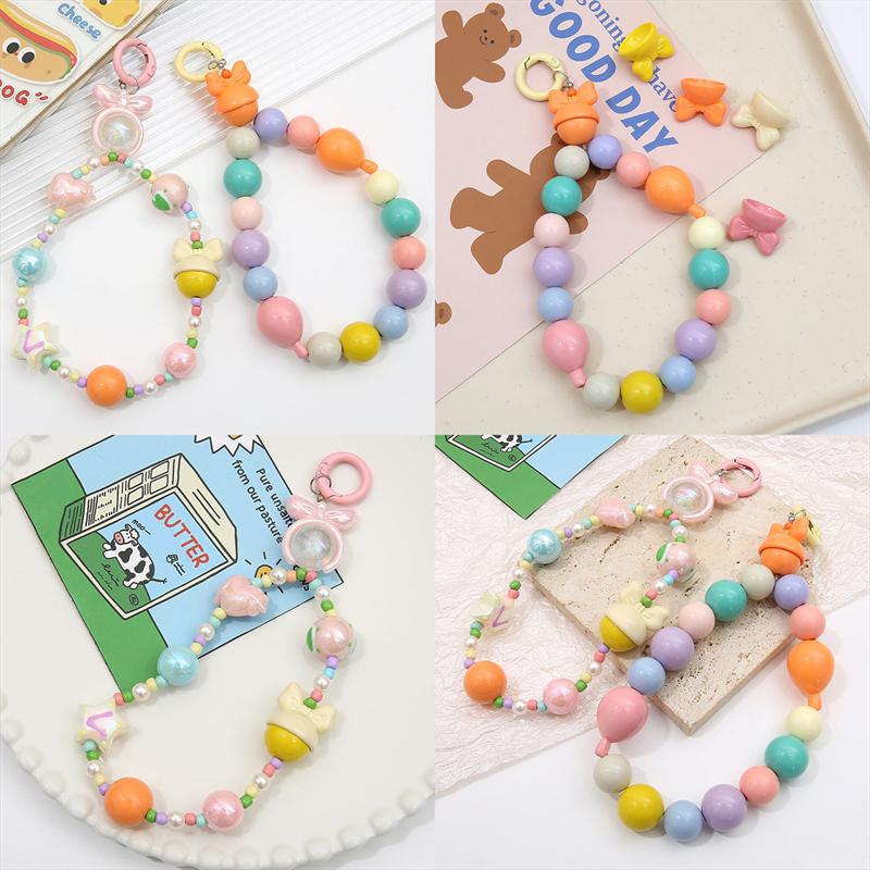 4 шт. 20 мм акриловые бусины с бантиком в виде кролика, подвески для ожерелья, брелок, сделай сам, изготовление ювелирных изделий