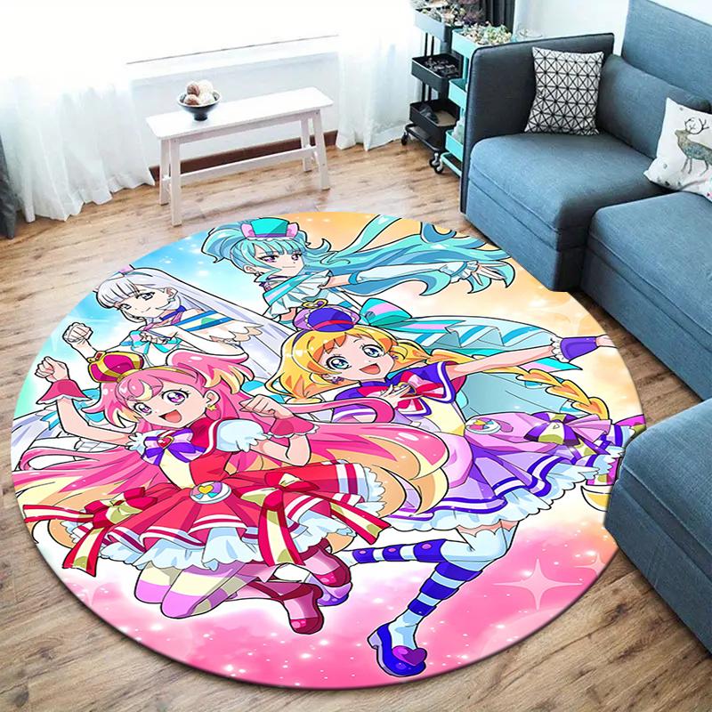 WonderfulPrecur, Круглый ковер Winx Club, Ковер для гостиной, спальни, дивана, игровой комнаты, Нескользящий коврик для пола