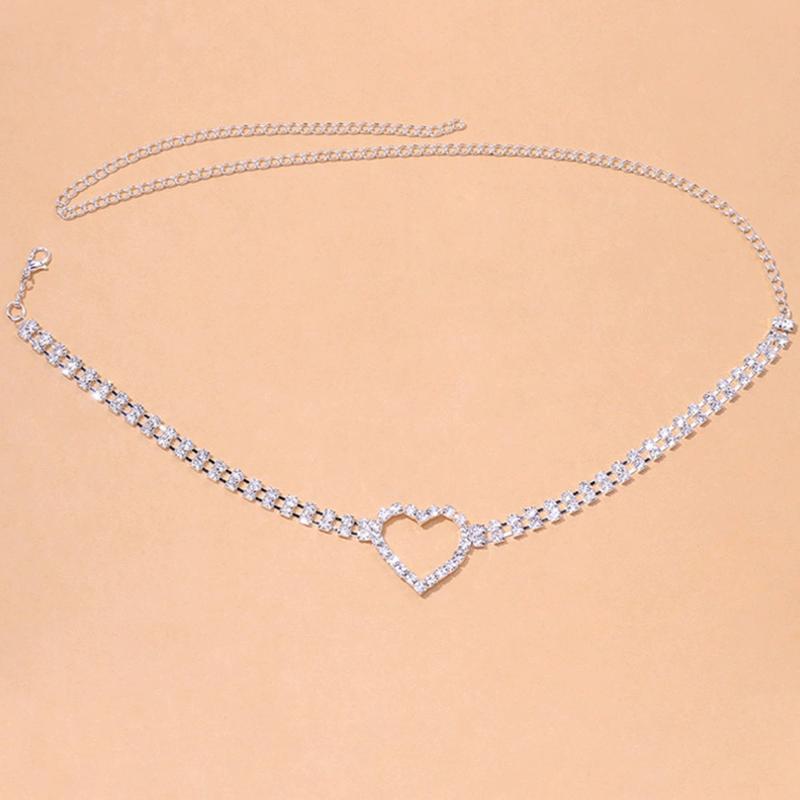 Hollow Heart Leg Chains for Women Luxury Exquisite Rhinestone Body Chain Summer Beach Sexy Vintage Versatile Jewelry Gift 2025