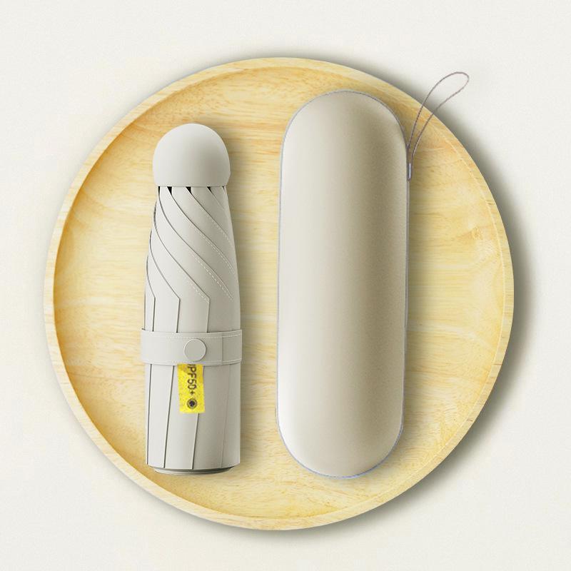 50% Off: High-End Mini Capsule Umbrella - 8-Rib Folding Design for Sun Protection & Dual Use on Sunny/Rainy Days