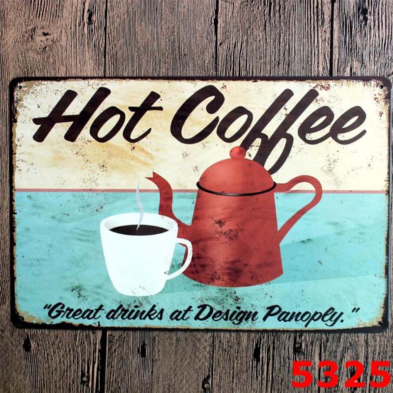 1 шт., Ретро металлический плакат, кофейная вывеска, декор, винтажная жестяная вывеска, художественный плакат с лицензией на дом, металлические пластины для кафе-бара, настенный домашний декор