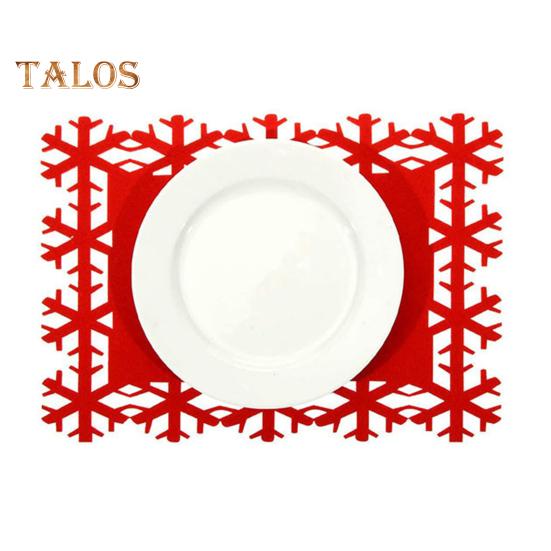 2 шт., рождественские подставки для столовых приборов, прочные многоразовые подставки в форме снежинок для праздничных украшений для обеденного стола