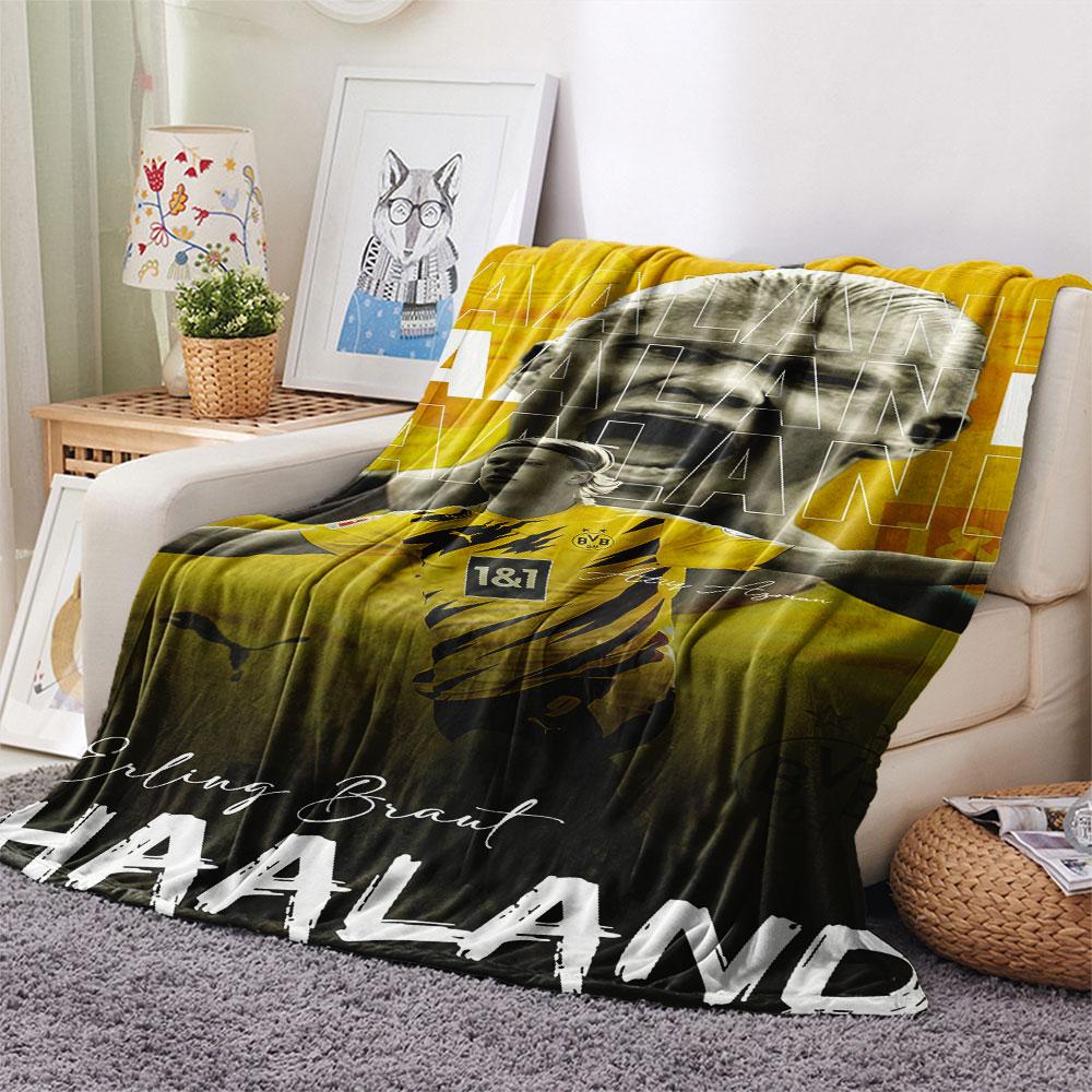 Haaland poster FlAannel Blanket, High quality Comfortable for All Seasons, Home Decor, Warmth and Comfort