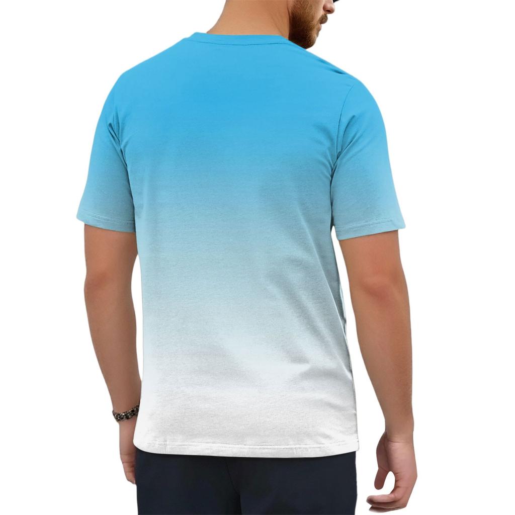 Мужская мода принтованный короткий рукав топы футболка