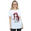 Disney Womens/Ladies Ariel Shell Sketch Cotton Boyfriend T-Shirt