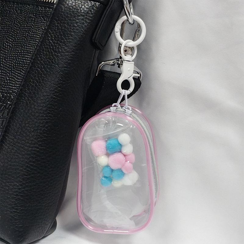 Кукольный дисплей Прозрачный ящик для хранения Мешочек Mystery Box Брелок Сумка Милая кукольная сумка Организация с плюшевым мячом Пылезащитный чехол