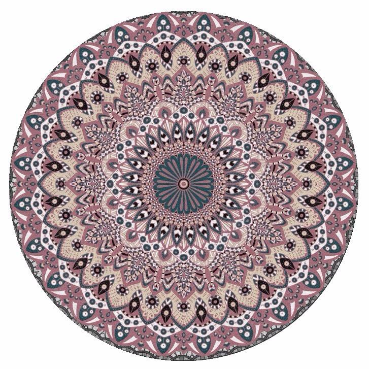 Американский богемный круглый ковер гостиная диван журнальный столик кабинет спальня прикроватный коврик подвесная корзина кресло-качалка коврик