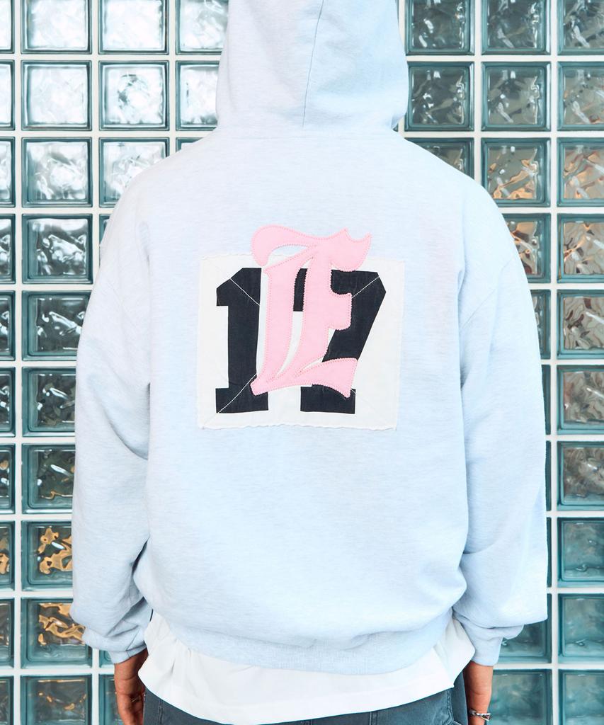 Eeut Eeut Patch Sweat Zip-Up / Melange White