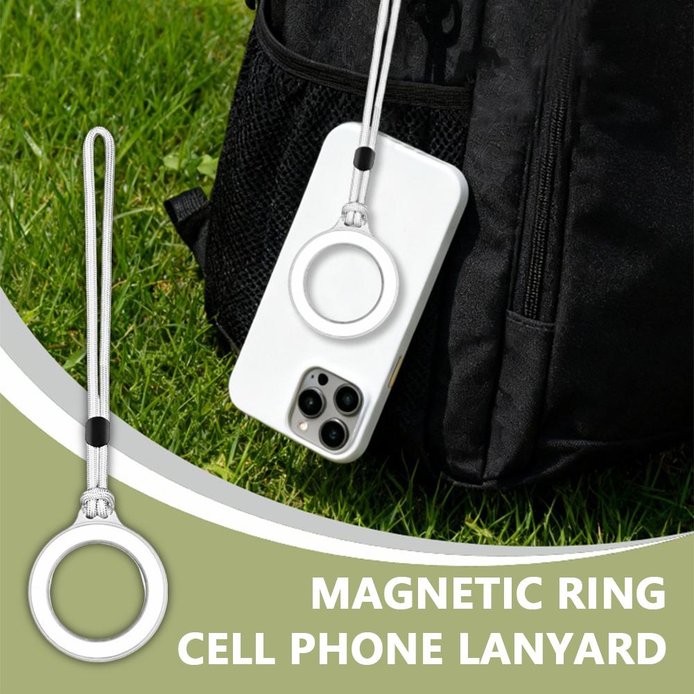 Двусторонний магнитный ремешок для телефона для Magsafe Для iPhone Держатель-кольцо Стенд Противопотерянный ремешок Кронштейн для смартфона