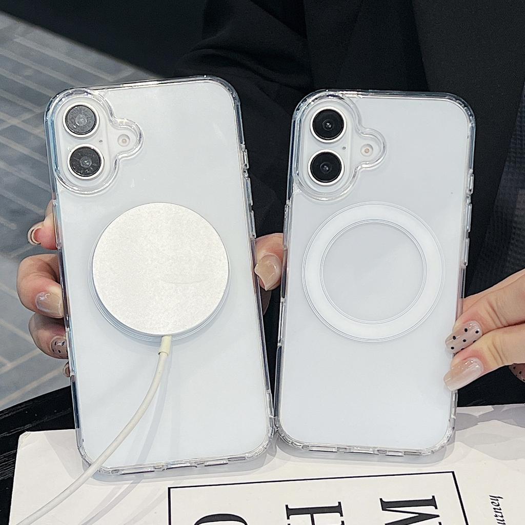 Подходит для Apple 16 Магнитный Magsafe Чехол для мобильного телефона IPhone 15 Promax Прозрачный 14 Акриловый 13